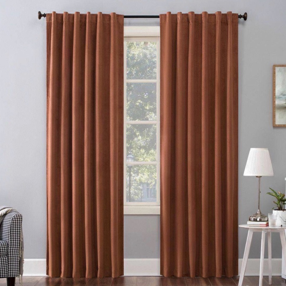 Sun Zero Amherst Velvet Noise Reducing Thermal Blackout Curtains